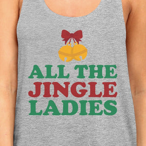 All The Jingle Ladies Womens Grey Tank Top