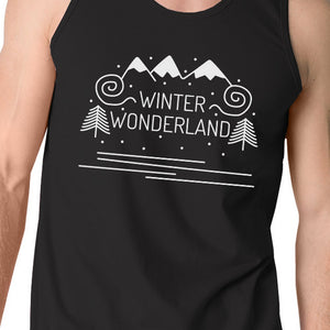 Winter Wonderland Mens Black Tank Top