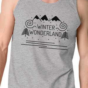 Winter Wonderland Mens Grey Tank Top