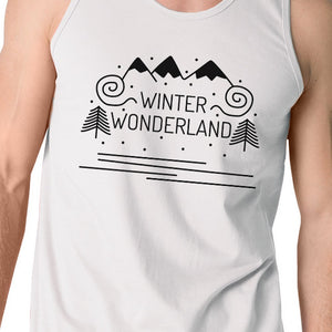 Winter Wonderland Mens White Tank Top