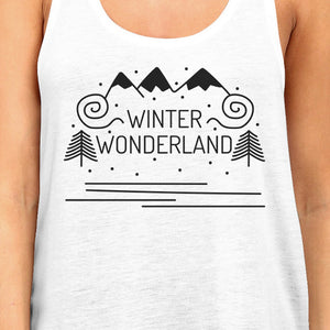 Winter Wonderland Womens White Tank Top