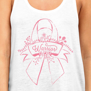 Warrior Breast Cancer Awareness Womens White Tank Top