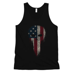 Vintage American Skull Mens Graphic Tank Top Gift For 4th of July