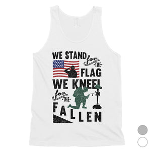 We Stand We Kneel Mens Graphic Workout Tank Top Memorial Day Gift