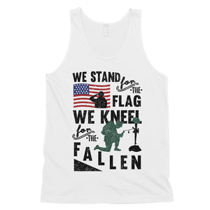 We Stand We Kneel Mens Graphic Workout Tank Top Memorial Day Gift