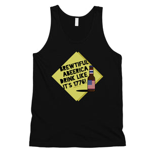 Brewtiful Abeerica Mens Graphic Tank Top Funny 4th of July Tank Top