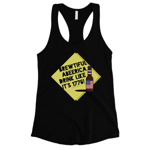 Brewtiful Abeerica Womens Funny 4th of July Racerback Tank Top Gift