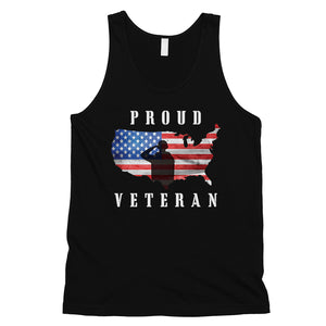 Proud Veteran Mens Graphic Tank Top 4th of July Gift For Army Dad