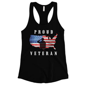 Proud Veteran Mom Shirt Womens Cute Racerback Tank Top For Workout