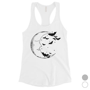 Moon And Bats Womens Tank Top