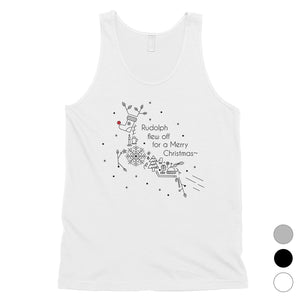 Line Art Rudolph Mens Tank Top