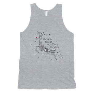 Line Art Rudolph Mens Tank Top