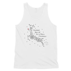 Line Art Rudolph Mens Tank Top