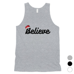 Believe Santa Hat Mens Tank Top