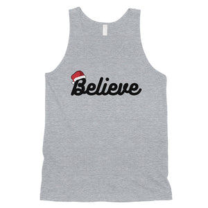 Believe Santa Hat Mens Tank Top