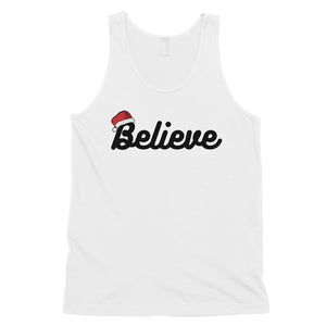 Believe Santa Hat Mens Tank Top