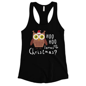 Hoo Christmas Owl Womens Tank Top