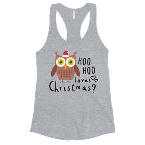 Hoo Christmas Owl Womens Tank Top