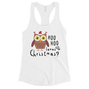 Hoo Christmas Owl Womens Tank Top