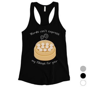 My Fillings Dumpling Dimsum Womens Tank Top For Dumpling Lovers