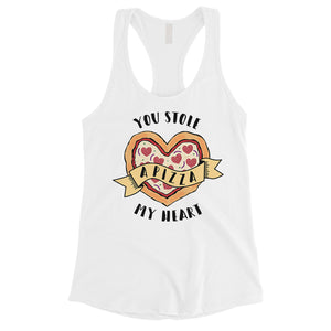 Stole Pizza My Heart Womens Cute Pizza Lover Tank Top Workout Gift