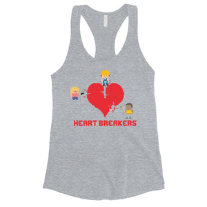 Heart Breakers Womens Cute Graphic Workout Tank Top Gift For Her