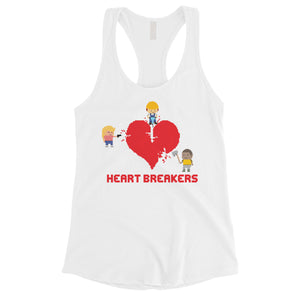 Heart Breakers Womens Cute Graphic Workout Tank Top Gift For Her