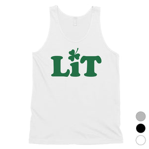 Lit Shamrock Mens Tank Top For St Patricks Day Tank Top Funny Irish