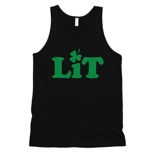 Lit Shamrock Mens Tank Top For St Patricks Day Tank Top Funny Irish