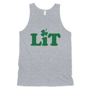 Lit Shamrock Mens Tank Top For St Patricks Day Tank Top Funny Irish