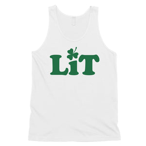 Lit Shamrock Mens Tank Top For St Patricks Day Tank Top Funny Irish