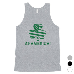 Shamerica Flag Mens Funny St Paddy's Day Tank Top For Gym Workout