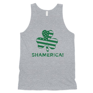 Shamerica Flag Mens Funny St Paddy's Day Tank Top For Gym Workout