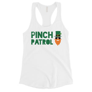 Pinch Patrol Leprechaun Womens Tank Top Cute St Paddy's Day Shirt