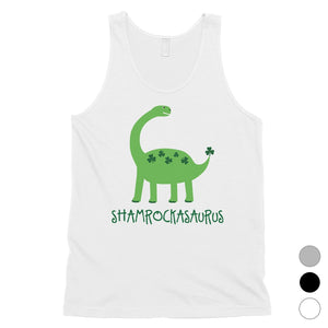 Shamrock Saurus Mens Tank Top Funny New Dad St Patrick's Day Shirt