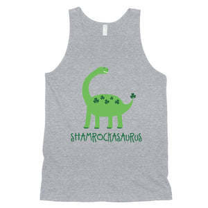 Shamrock Saurus Mens Tank Top Funny New Dad St Patrick's Day Shirt