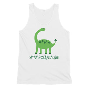 Shamrock Saurus Mens Tank Top Funny New Dad St Patrick's Day Shirt