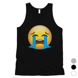 Emoji-Crying Mens Sadness Basic Emotion Best Tank Top Friend Gift