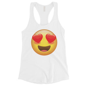 Emoji-Heart Eyes Womens Unique Fun Cool Best Tank Top Friend Gift