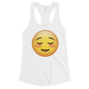 Emoji-Blush Womens Silly Perfect Loving Simple Halloween Tank Top