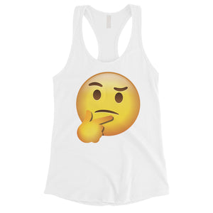 Emoji-Thinking Womens Charming Playful Halloween Costume Tank Top