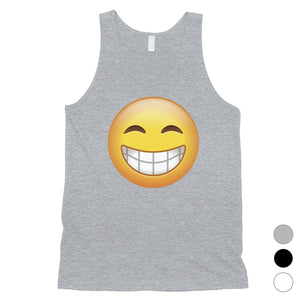 Emoji-Smiling Mens Happy Grateful Cool Halloween Costume Tank Top