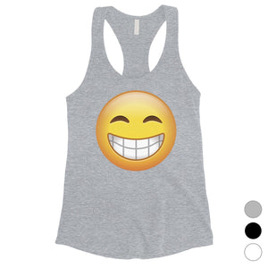 Emoji-Smiling Womens Optimistic Perfect Halloween Costume Tank Top