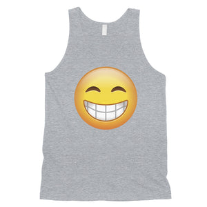 Emoji-Smiling Mens Happy Grateful Cool Halloween Costume Tank Top