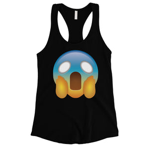 Emoji-Screaming Womens Eerie Entertainment Fun Tank Top Friend Gift