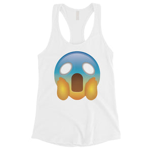 Emoji-Screaming Womens Eerie Entertainment Fun Tank Top Friend Gift