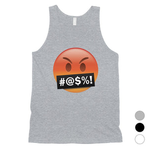 Emoji-Angry Mens Bad Mad Nice Unhappy Silly Emotional Tank Top Gift