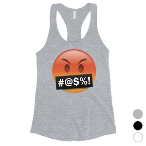 Emoji-Angry Womens Emotional Passionate Halloween Costume Tank Top