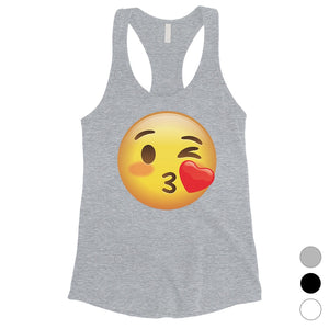 Emoji-Wink Kiss Womens Thoughtful Fancy Kind Tank Top Birthday Gift