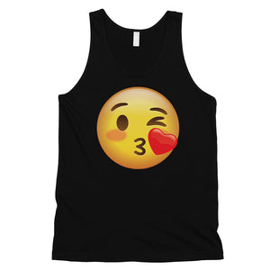 Emoji-Wink Kiss Mens Flirty Loving Thoughtful Halloween Tank Top